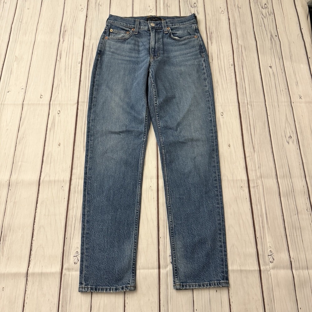 Alex Mill Amber Mid Rise Slim Jeans Womens Size 24 Wash Medium Indigo Inseam 28"